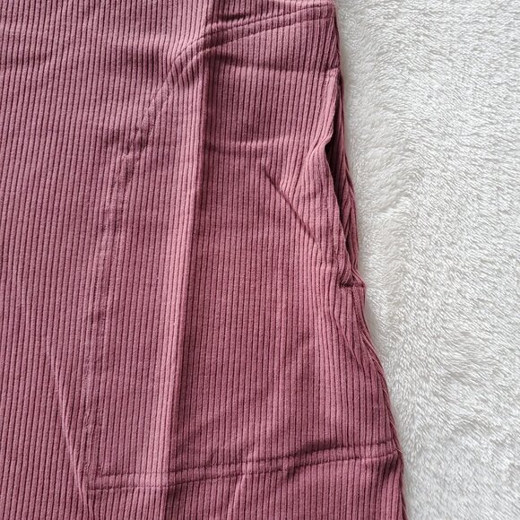 Woolx Harlowe Ribbed Dress Wool Blend Powdered Rose Small - Picture 8 of 9